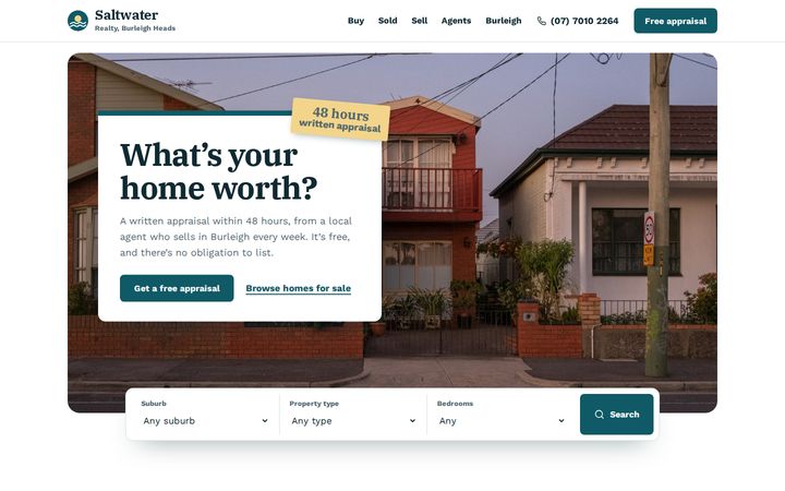 Saltwater Realty example website